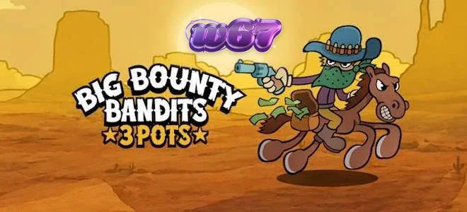 Tampilan visual slot Big Bounty Bandits: 3 Pots dengan tema Wild West